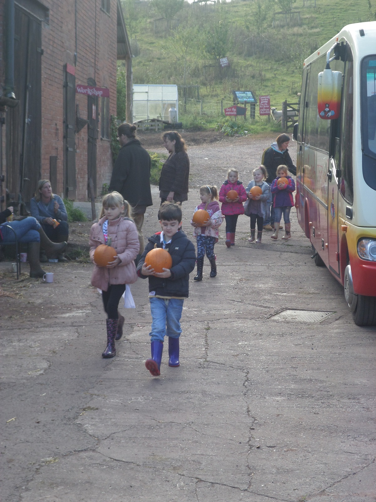 October Visit - pumpkin delivery